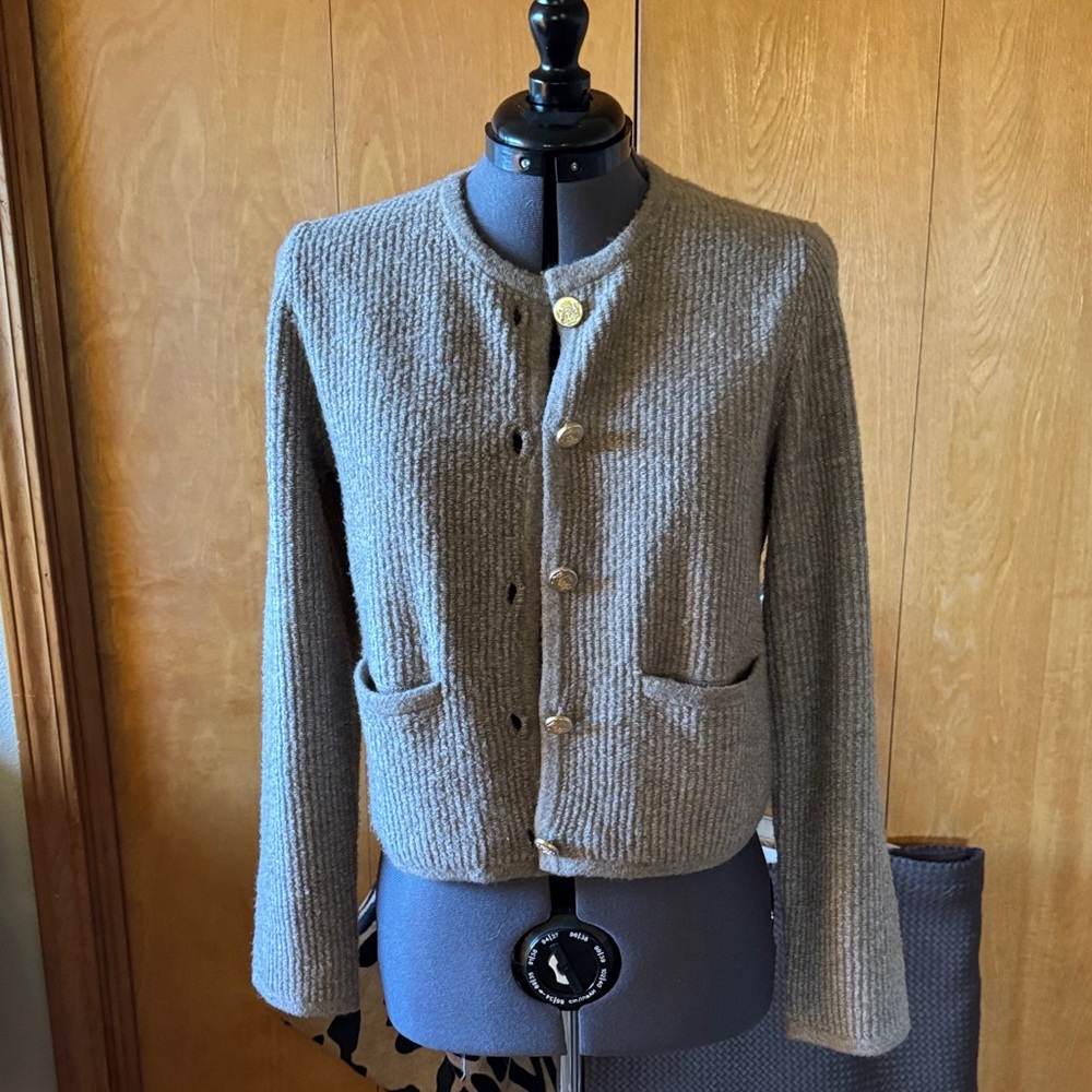 Abercrombie & Fitch Beige Textured Cardigan